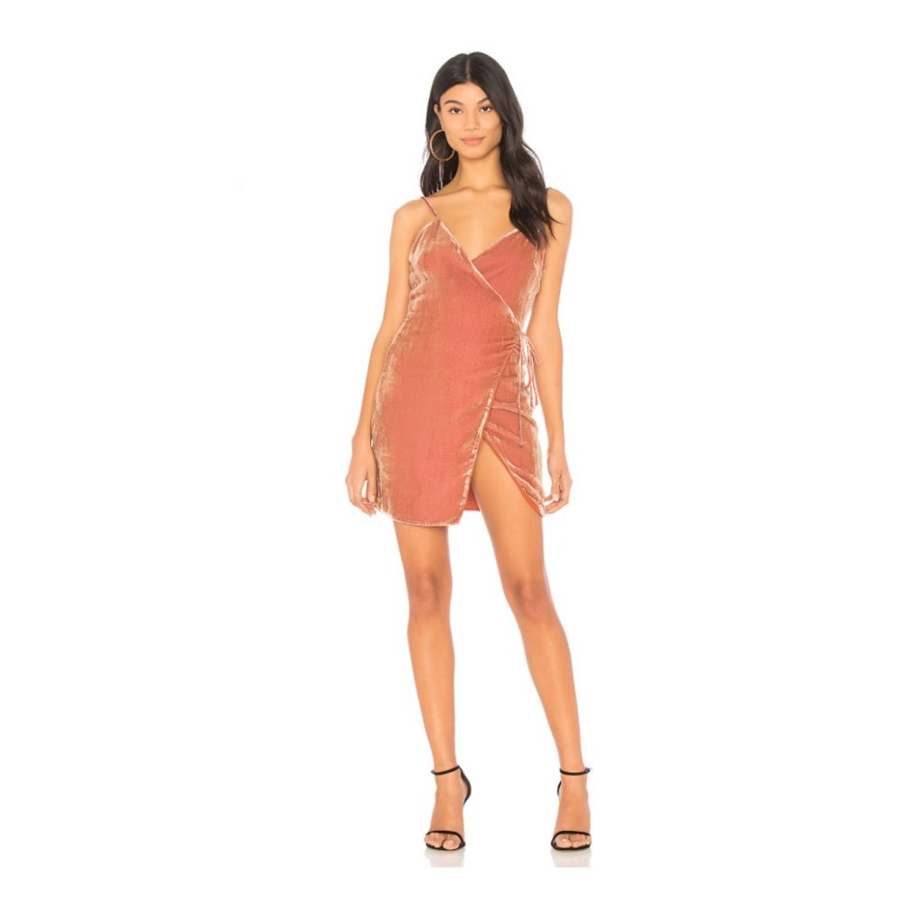 Majorelle Nina Wrap Dress - Crushed Velvet - XS